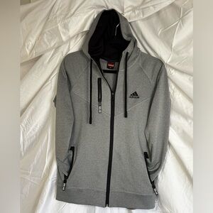 Adidas Men’s Grey Full Zip Hoodie Jacket Size M